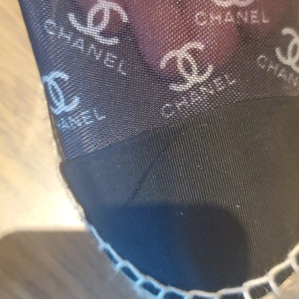 CHANEL Black CC Logo Espadrilles
